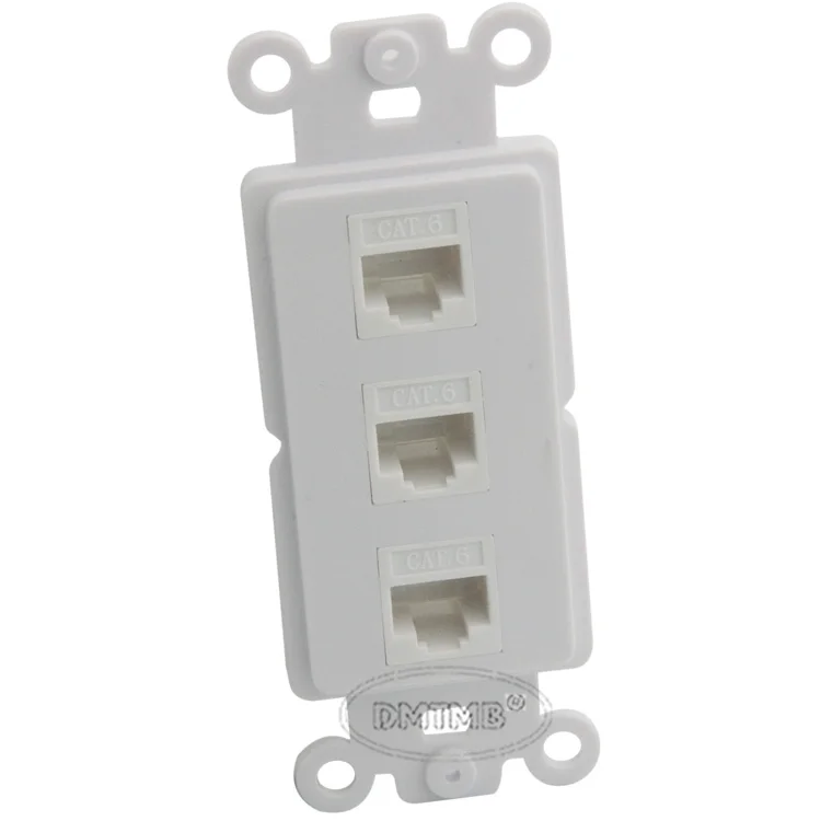 

Внутренняя настенная панель с 3 портами CAT6 RJ45, стиль keystone и поддержка DIY