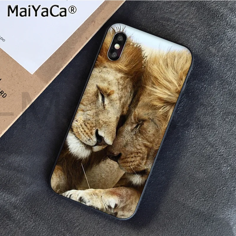 MaiYaCa Animaux Лев новое поступление черный сотовый Чехол для телефона для iphone 11 pro 6S 6plus 7plus 8 8Plus X Xs MAX 5S XR