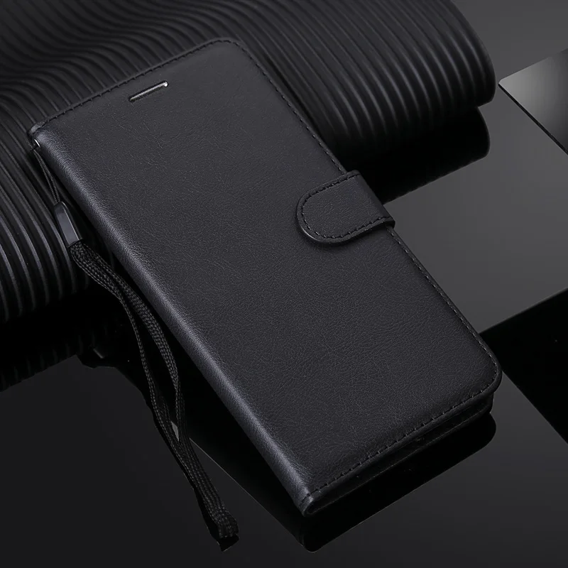 Черный Кожаный чехол-книжка s для samsung A10 A20 A30 A40 A50 A70 Чехол-книжка для samsung Galaxy M30 M20 M10 чехол - Цвет: Черный