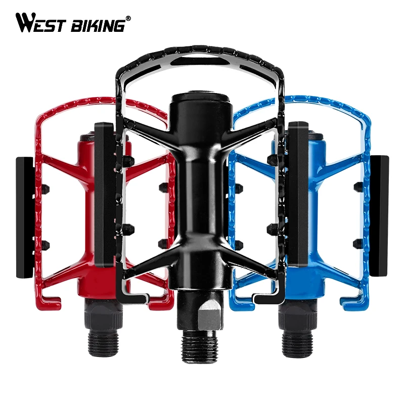 Велосипедные педали WEST BIKING на платформе Нескользящие из алюминиевого сплава