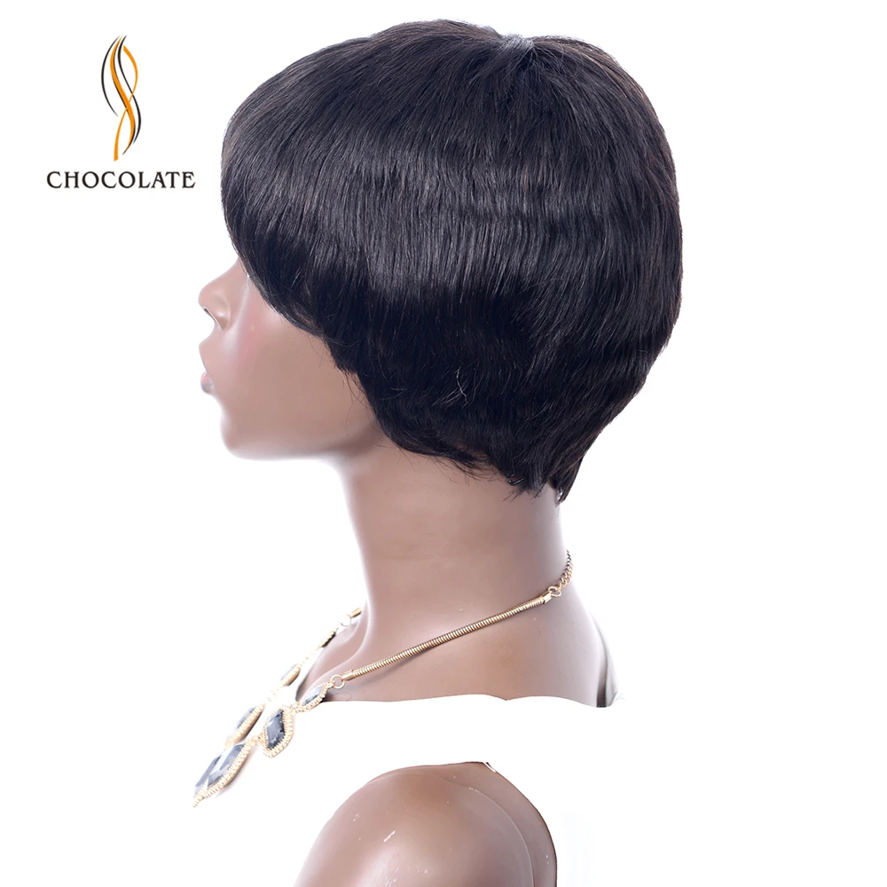 Короткие парики из человеческих волос для женщин бразильские натуральные