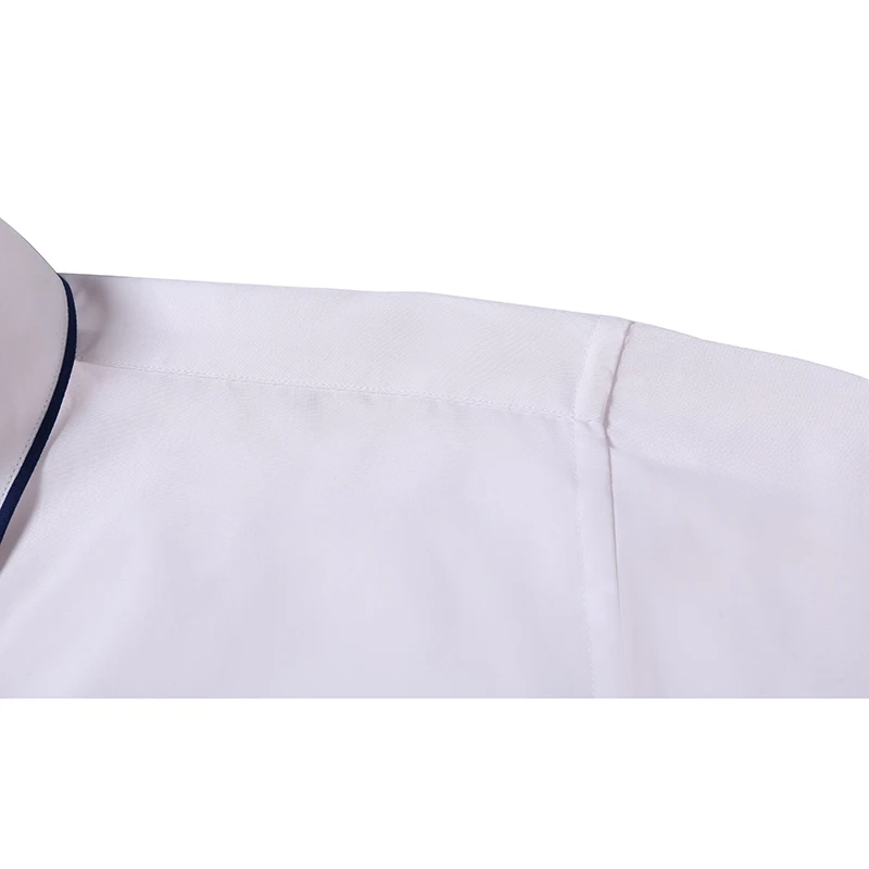 Бренд 2018 мужская белая рубашка смокинг с длинным рукавом из чесаного хлопка для