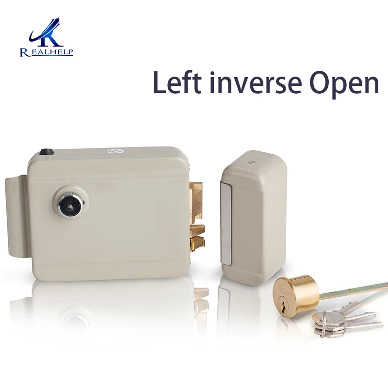 Left Inverse Open Левый и правый открытый замок, Электрический дверной замок, привод двигателя, замок для видеодомофона, система контроля доступа, подходит для всех дверей - Цвет: Left Inverse Open