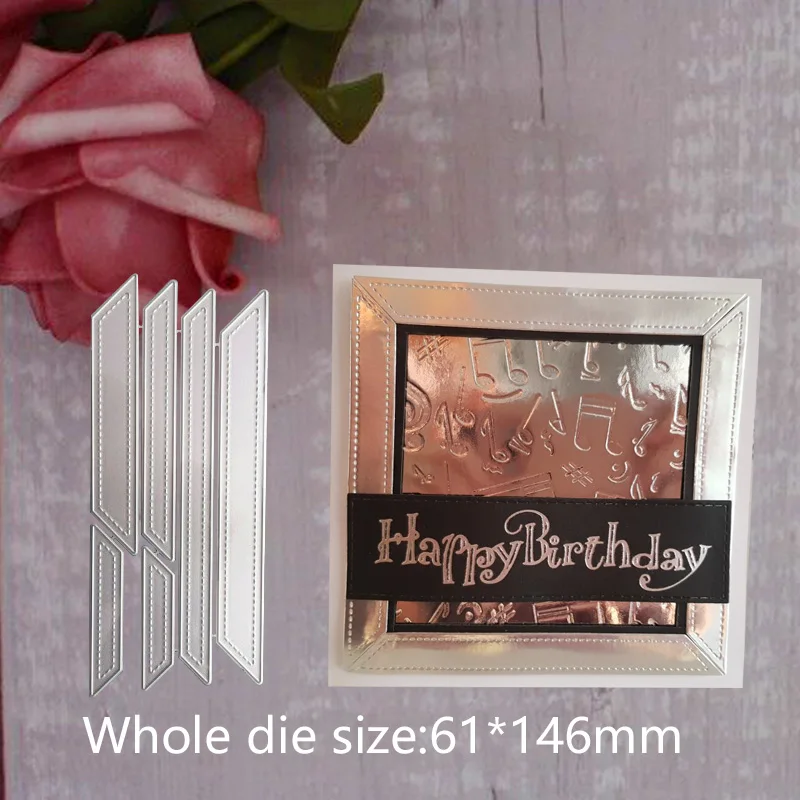 Metal Cutting Dies Frame Stencils for DIY Scrapbook Album and stamps Paper Card Decorative Craft Embossing 61*146mm
Metal Cutting Dies Frame Stencils for DIY Scrapbook Album and stamps Paper Card Decorative Craft Embossing 61*146mm