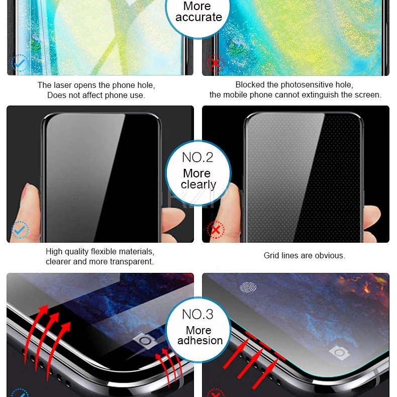 RZP 9D изогнутая Защитная пленка для экрана с полным покрытием для Huawei Mate 10 20 X lite профессиональная защитная пленка 3D мягкая животная пленка(не закаленное стекло