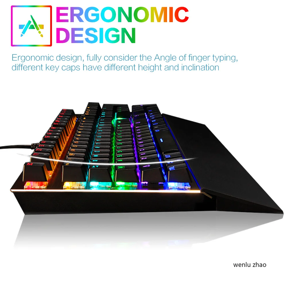 Motospeed CK108 104 ключей реальный RGB светодиодный подсветка анти ореолы игровая