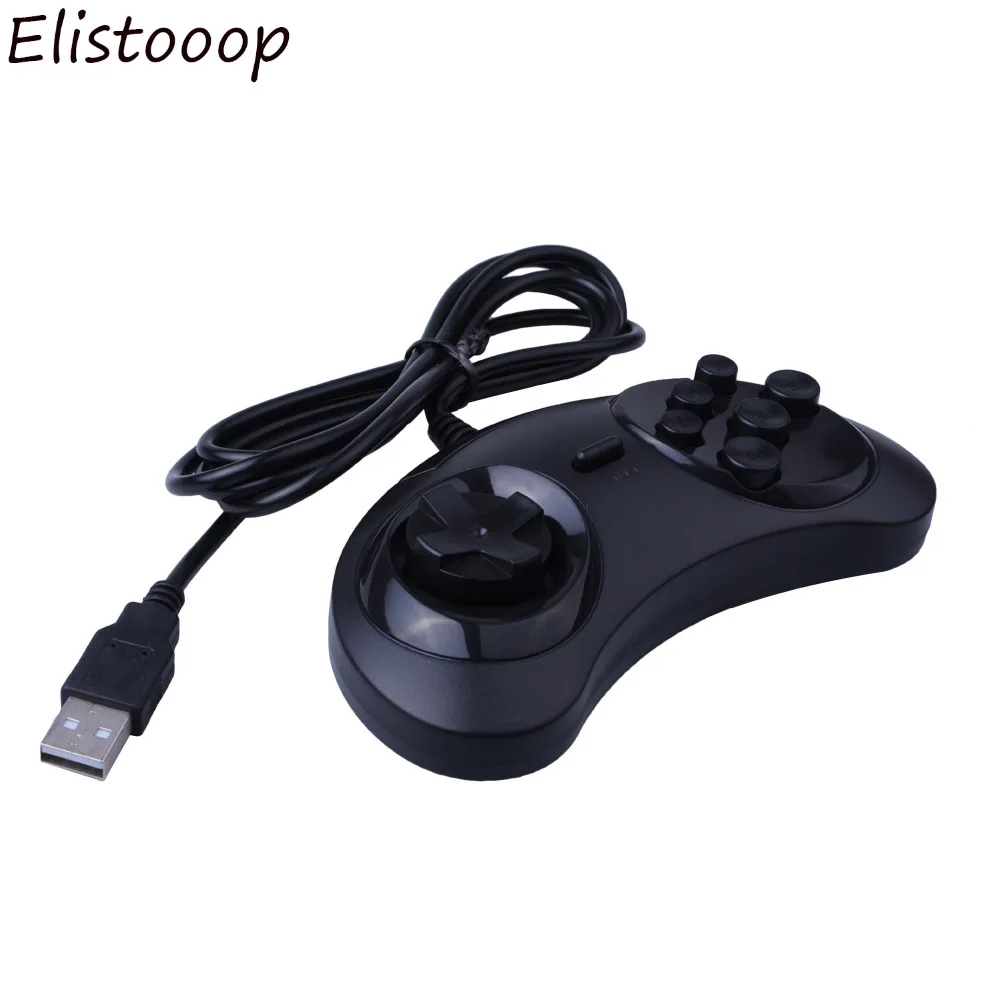 Новый проводной USB классический геймпад 6 кнопок SEGA Классический игровой