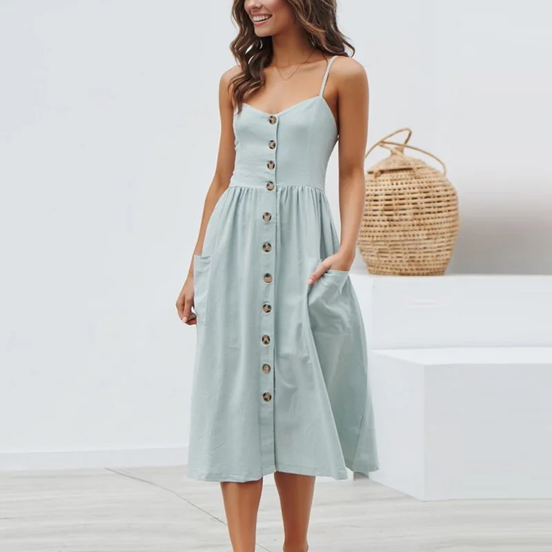 Женское летнее пляжное платье 2019 сексуальное богемное на бретельках с цветочным