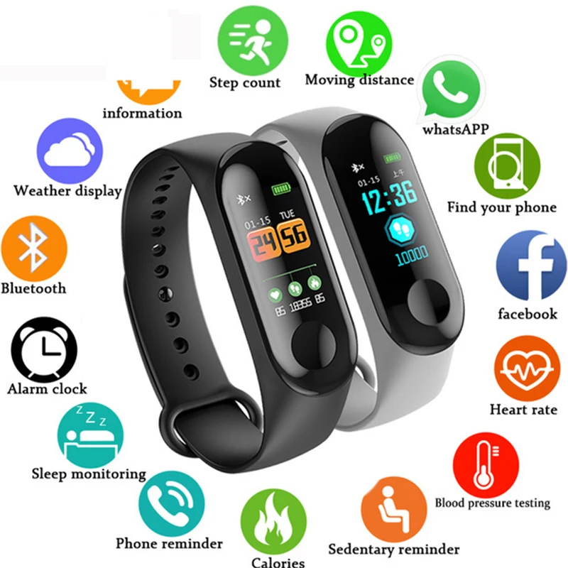 Умный Фитнес браслет часы Miband сенсорный экран OLED монитор сна Пульс против Xiaomi 2 |