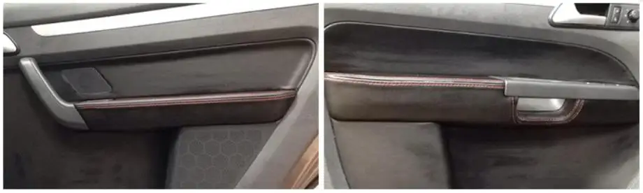 Для Volkswagen Touran CADDY 2006- микрофибра кожаный дверной подлокотник дверные панели Защитная крышка с креплением фитинги