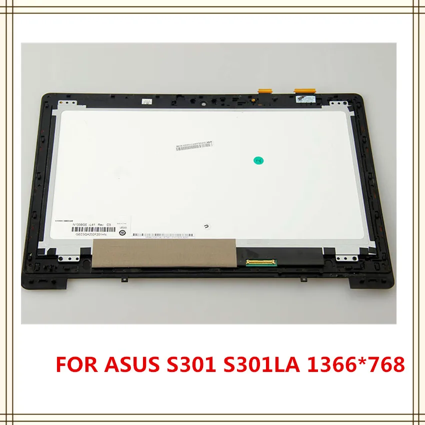 Ноутбук с рамкой Полный ЖК-сенсорный блок для Asus S301 S301L S301LA S301C S301CA серии 1366*768