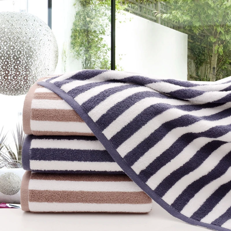 100% хлопок Малый домашнее полотенце в синюю полоску с абсорбирующие мягкие для