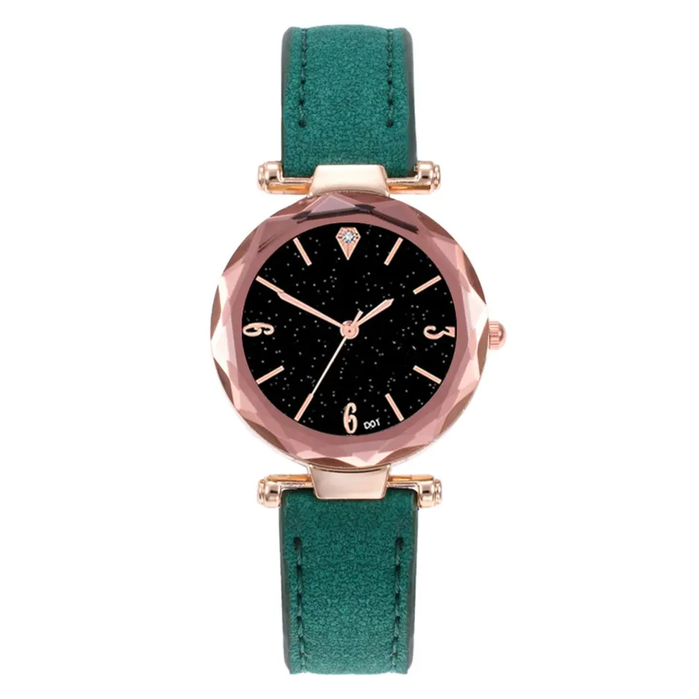 Роскошные стильные повседневные тонкие золотые часы Sky Face модные Trendcy