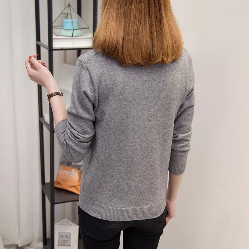 Surmiitro Heart Embroidery Winter Sweater Women For 2019 Autumn Korean Elegant Knitted Jumper Ladies Pullover Female Pull Femme | Женская