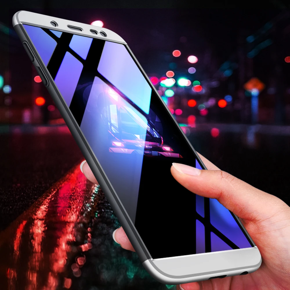 Для Samsung Galaxy J6 2018 чехол Полная защита Жесткий PC противоударный матовый для J600F J600
