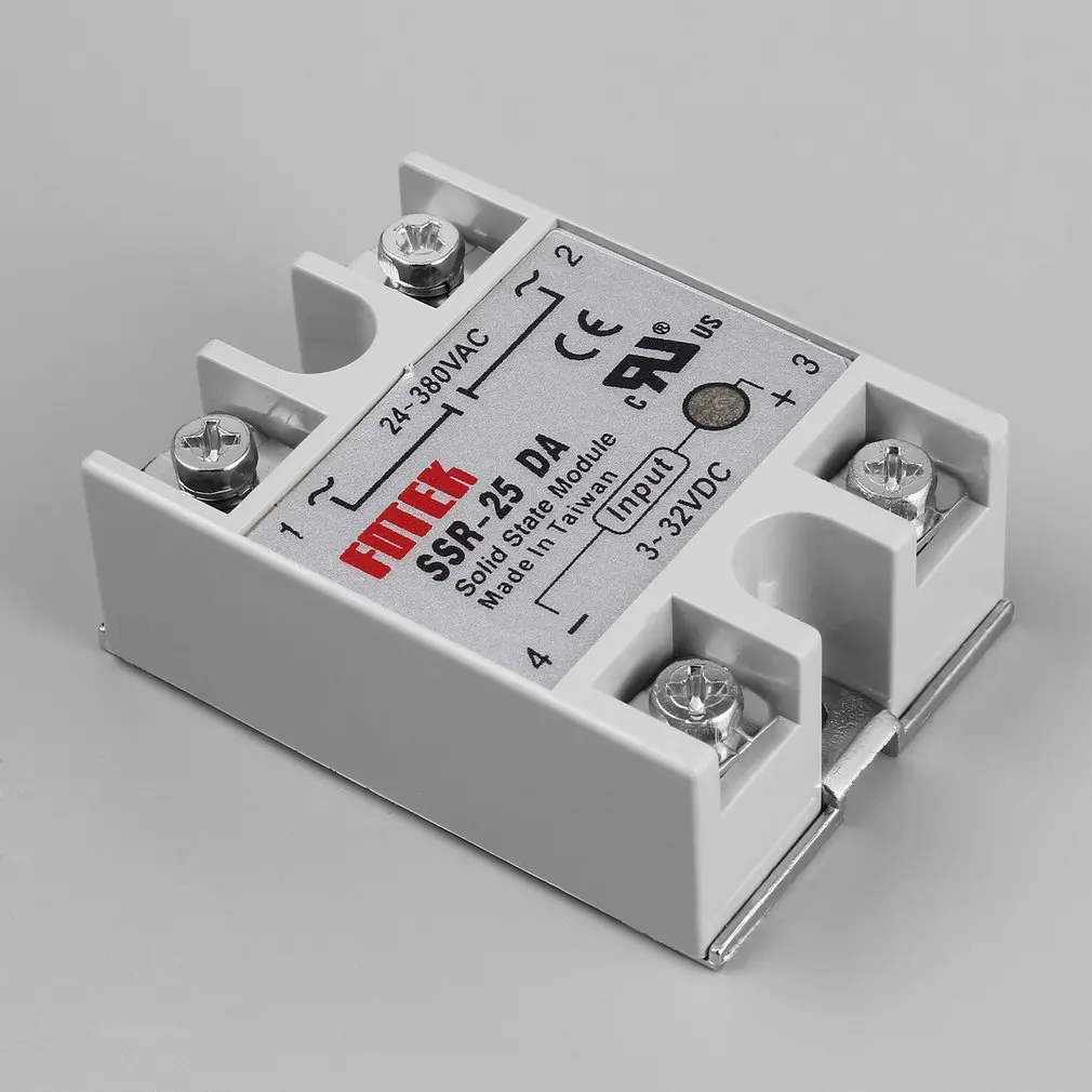 Твердотельный релейный модуль SSR-25DA 25A/250 V 3-32V DC вход 24-380VAC выход Горячая распродажа