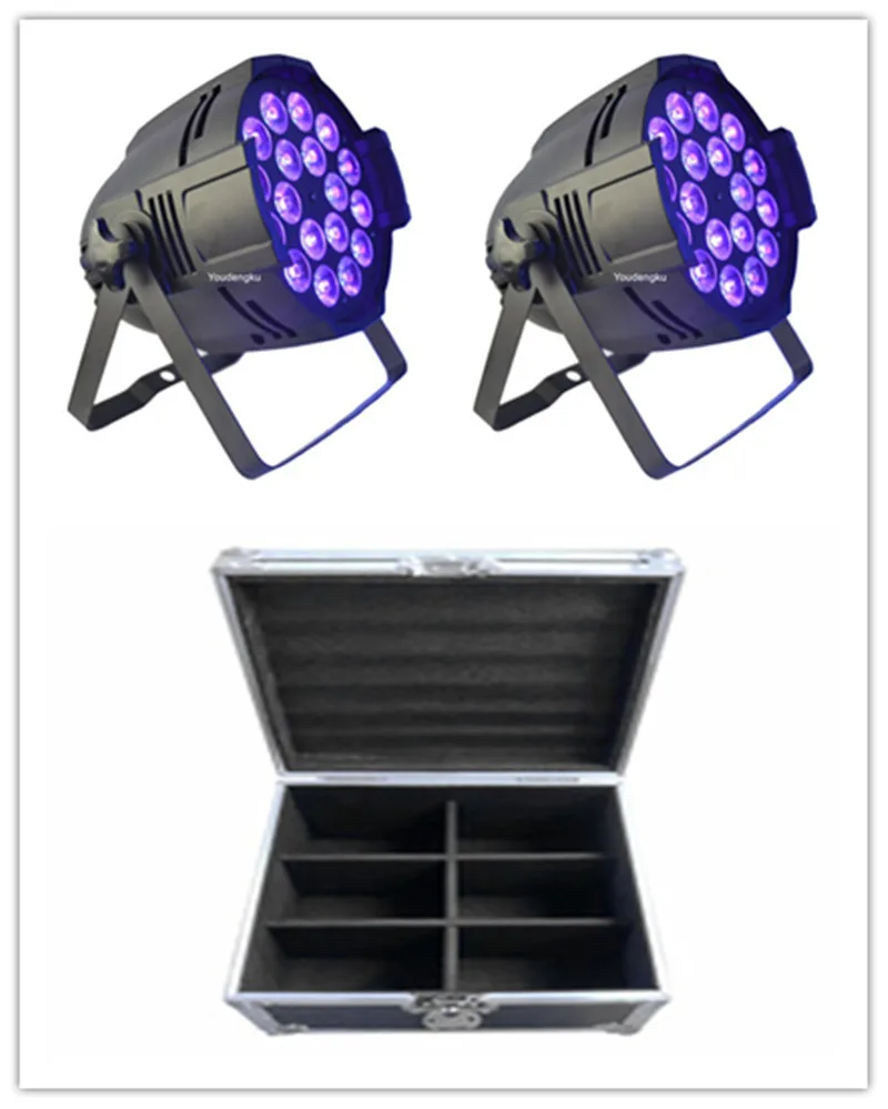 6 шт. Чехол 18x18 Вт в 1 rgbwauv par led 64 stage светильник dmx прожектор с мультичипом rgbwa
