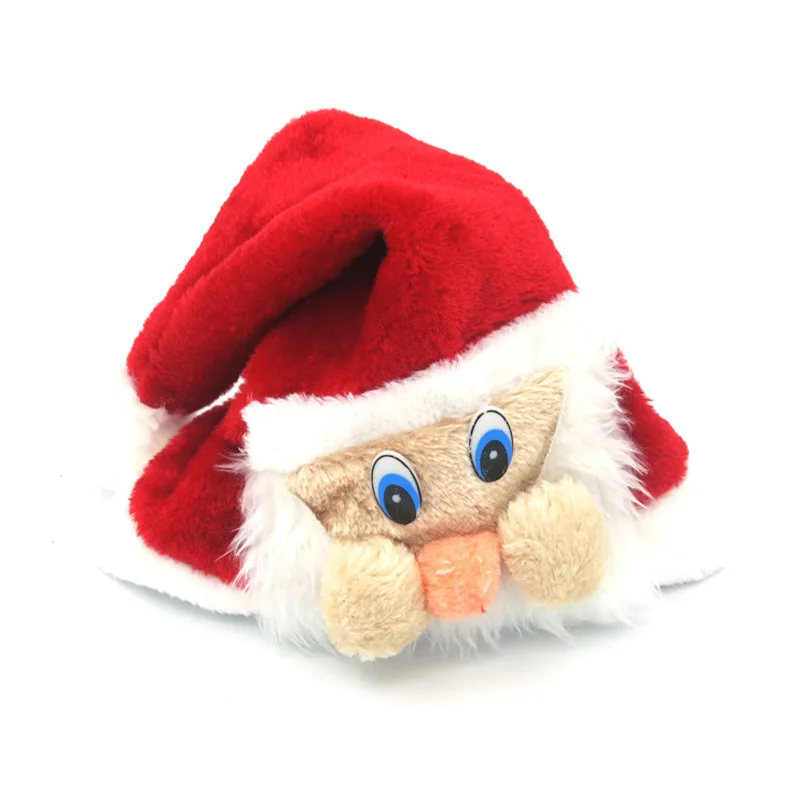 Рождество Шляпы Санта Клаус Аксессуары поставки Украшения партии фланель зимняя