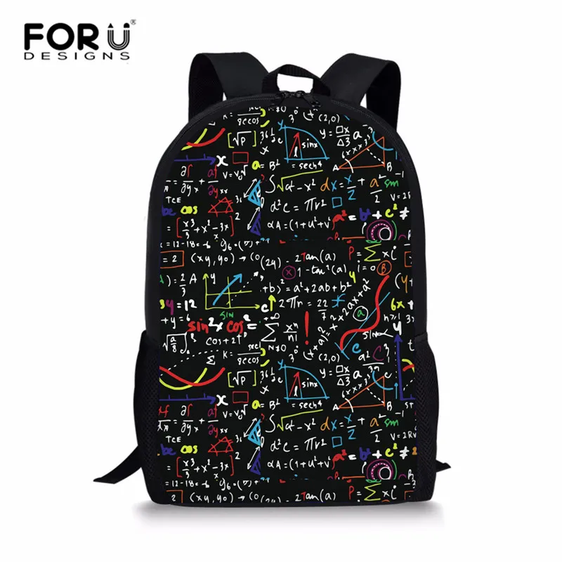 Z2473C FORUDESIGNS/3 шт./компл. Школьный рюкзак, набор математика формула печать школьная сумка для детей, для подростков мальчиков студентов школьная сумка - Цвет: Z2473C