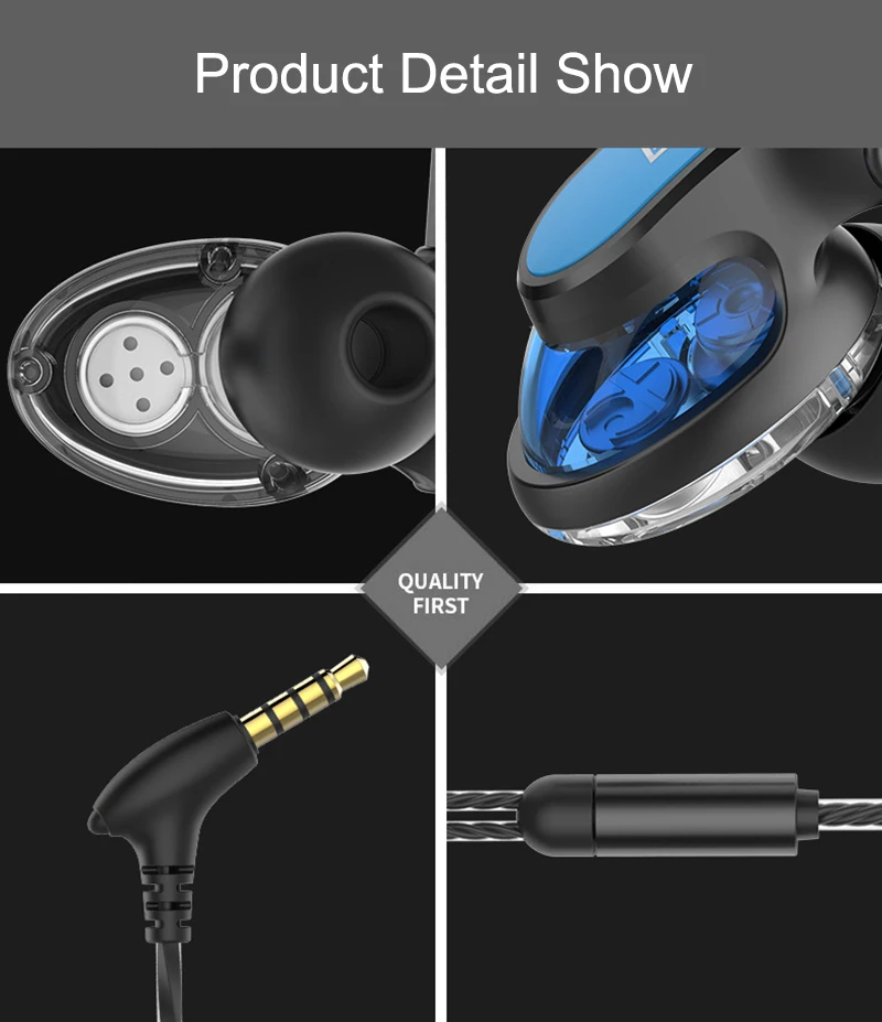 Стерео Бас Наушники Dual Drive спортивная Гарнитура Bluetooth с защитой от пота Ушные крючки наушники HiFi стерео гарнитура с микрофоном для iPhone Xiaomi MP3 MP4