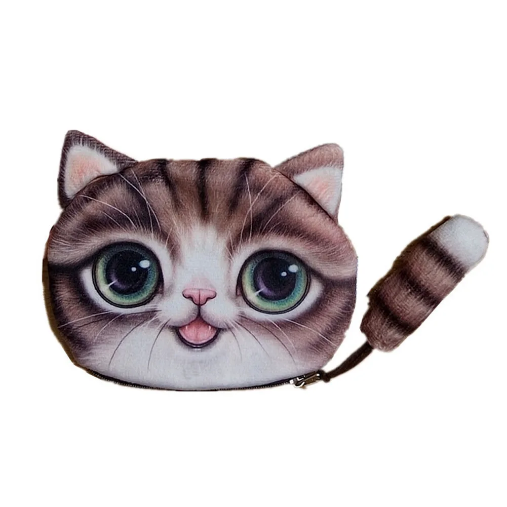 New Small Tail Cat Coin Purse Cute Kids Cartoon Wallet Kawaii Bag Pouch Children Holder Women | Багаж и сумки
