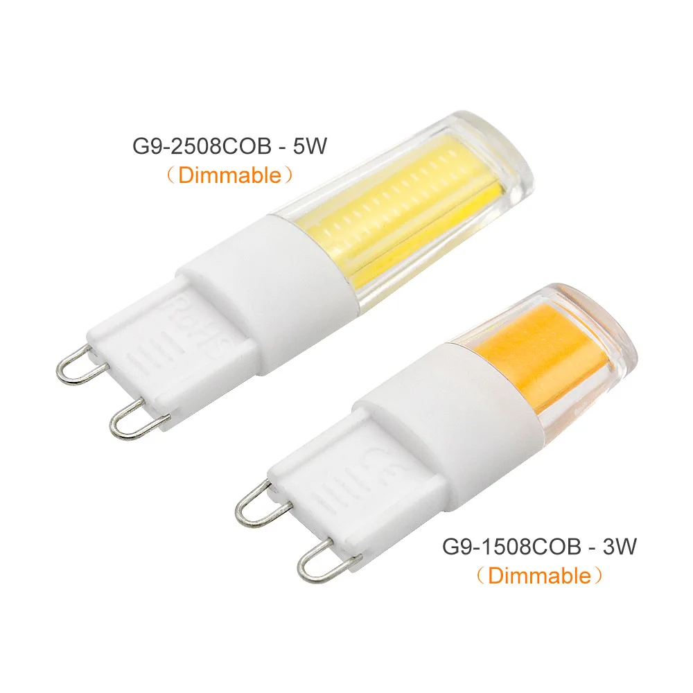 Светодиодная лампа G9 220 В 3 Вт 4 5 6 с регулируемой яркостью SMD COB сменная галогенная