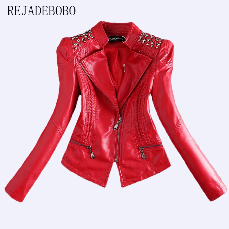 2021 модная кожаная куртка весенне осенние сапоги выше колена с заклепками Кожаные