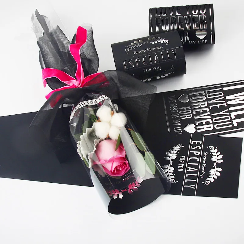 Прозрачная упаковка для цветов подарочная из одной розы 10 шт.|decorative decorative|decor