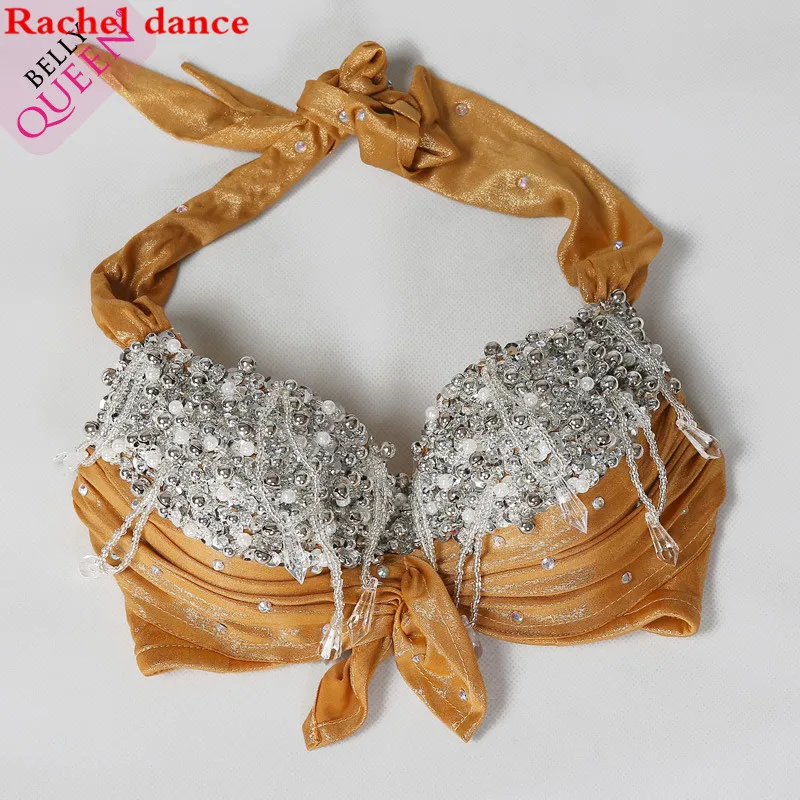 Производительность 5 Цветов Женщины Dancewear Профессиональный Размер S-L 4 шт. Экипировка Бюстгальтер Ремень Юбка Длинные Восточные Бусы Костюм Танец Живота