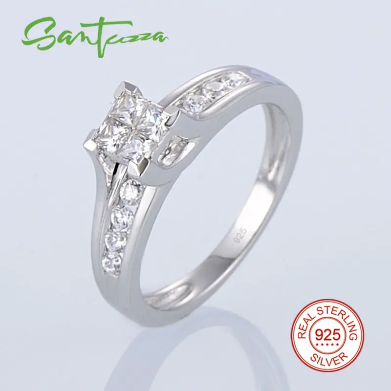 Серебряные кольца для женщин обручальное свадебное кольцо кубический циркон CZ