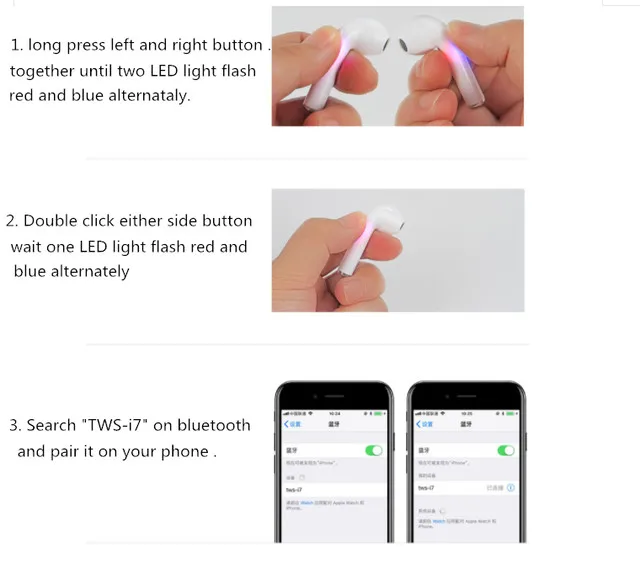 Беспроводные наушники 5,0 Bluetooth наушники I7 i7s TWS гарнитура наушники с микрофоном для телефона iPhone Xiaomi samsung huawei LG