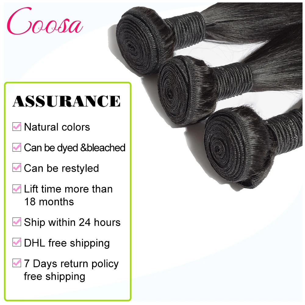 Indian Straight Hair 1 Bundle Soft Virgin Coosa Products Hot Sale |