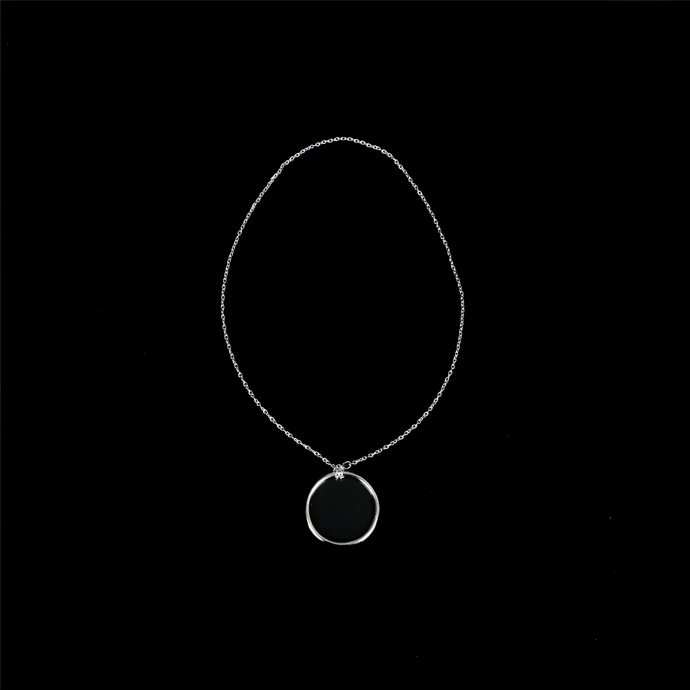 2 шт крупным планом волшебный интеллект стальное кольцо цепочка ожерелье