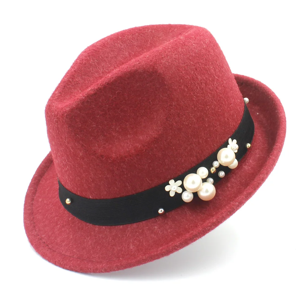 Шляпа Женская фетровая 100% шерсть K20|felt fedora hats|fedora hatjazz cap |