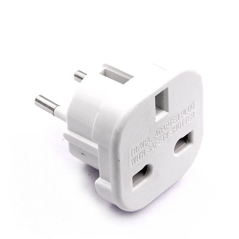 Адаптер штепсельной вилки 3 Pin Великобритания к ЕС ЕВРО Европа Европейский 2