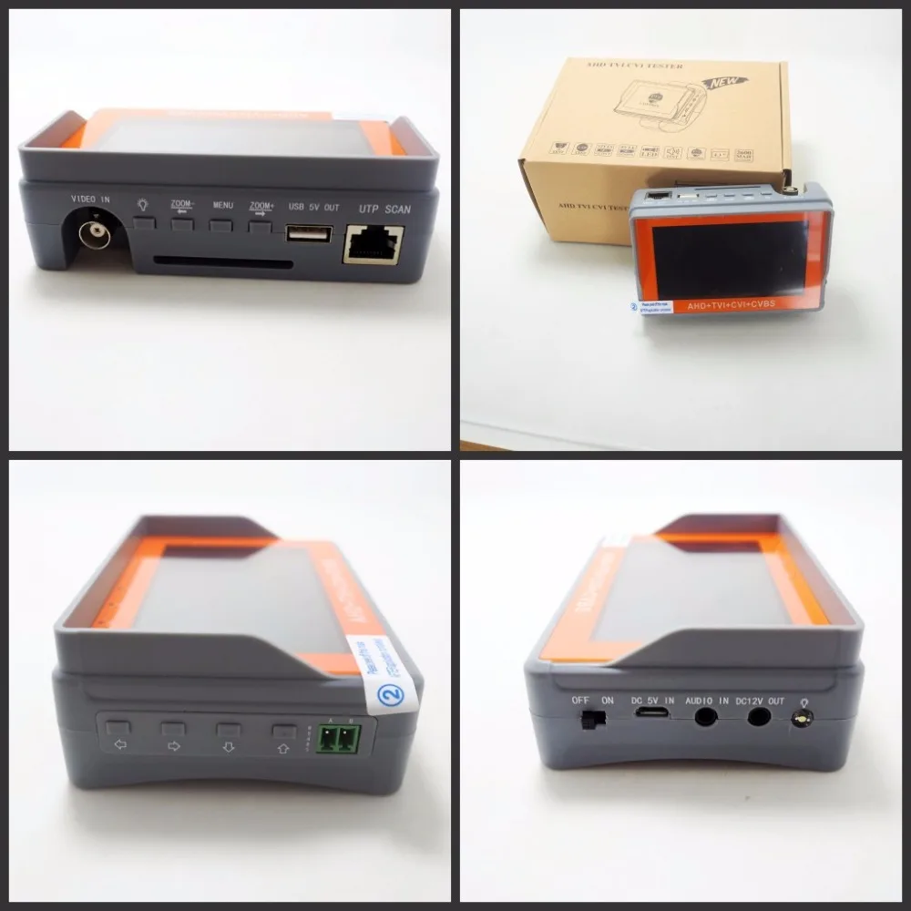 Новая версия 4 3 дюймовый коаксиальный HD камера тестер IV7W 5MP AHD TVI CVI CVBS CCTV монитор с