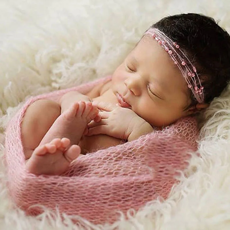 Обертывания для фотосъемки новорожденных яркие цвета вязанные детские одеяла