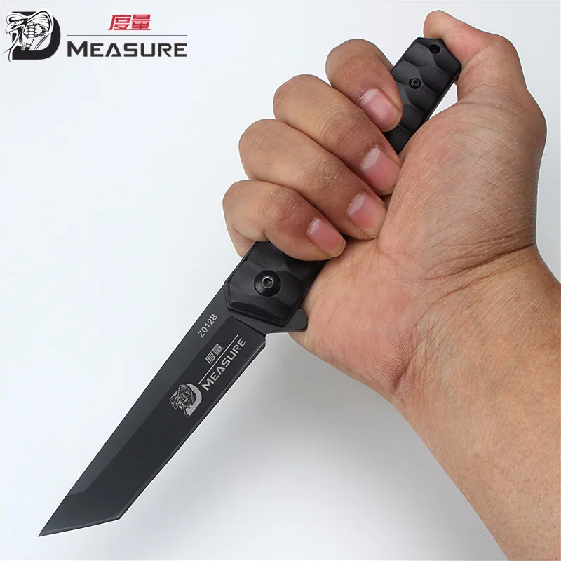

High quality Fast Opening Outdoor Fruit Knife Folding Self-defense Wilderness Survival 5CR13MOV Steel Blade Small Sharp Knives