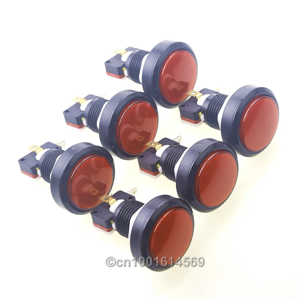 

Free Shipping ! Arcade DIY Kits Parts 6x 46mm LED Light Illuminated Large Buttons For Arcade Machine DIY Parts & Fighting Games