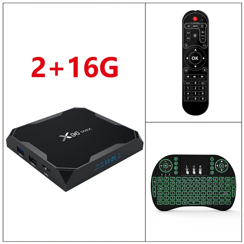 2G16G add i8 DQiDianZ X96max Android 9,0 Смарт ТВ приставка Amlogic S905X2 четырехъядерный 2,4G& 5,8G wifi BT X96 max мультимедийная приставка - Цвет: 2G16G add i8