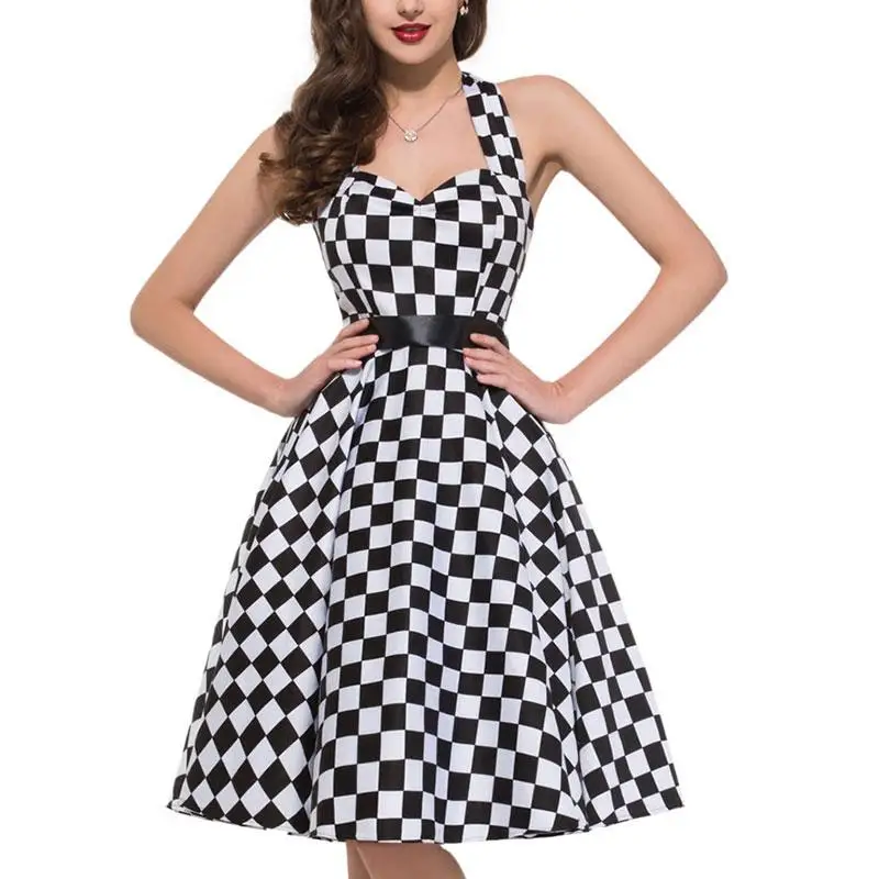 Платье женское винтажное без рукавов с ремнем|halter dress|dress withdress with belt |