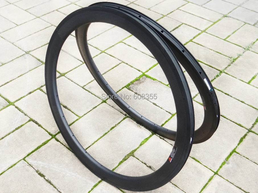 FLX-RIM-C35 : 23 мм ширина-3k углеродный матовый дорожный велосипед 700c Clincher обод колеса 50