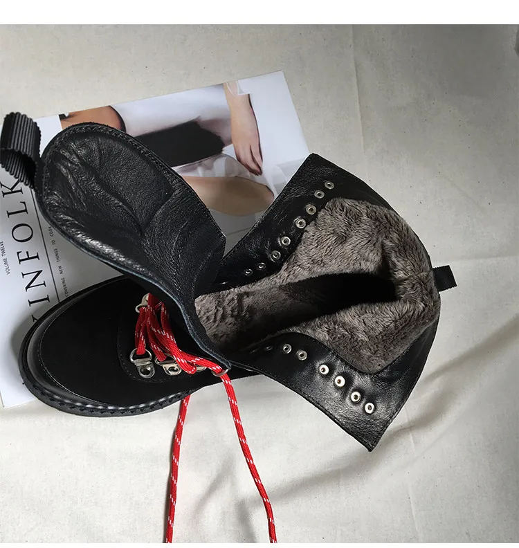 Женские ботильоны на среднем каблуке; Botas Mujer; обувь на платформе со шнуровкой; женская кожаная удобная обувь; Zapatos De Mujer; sapato feminino