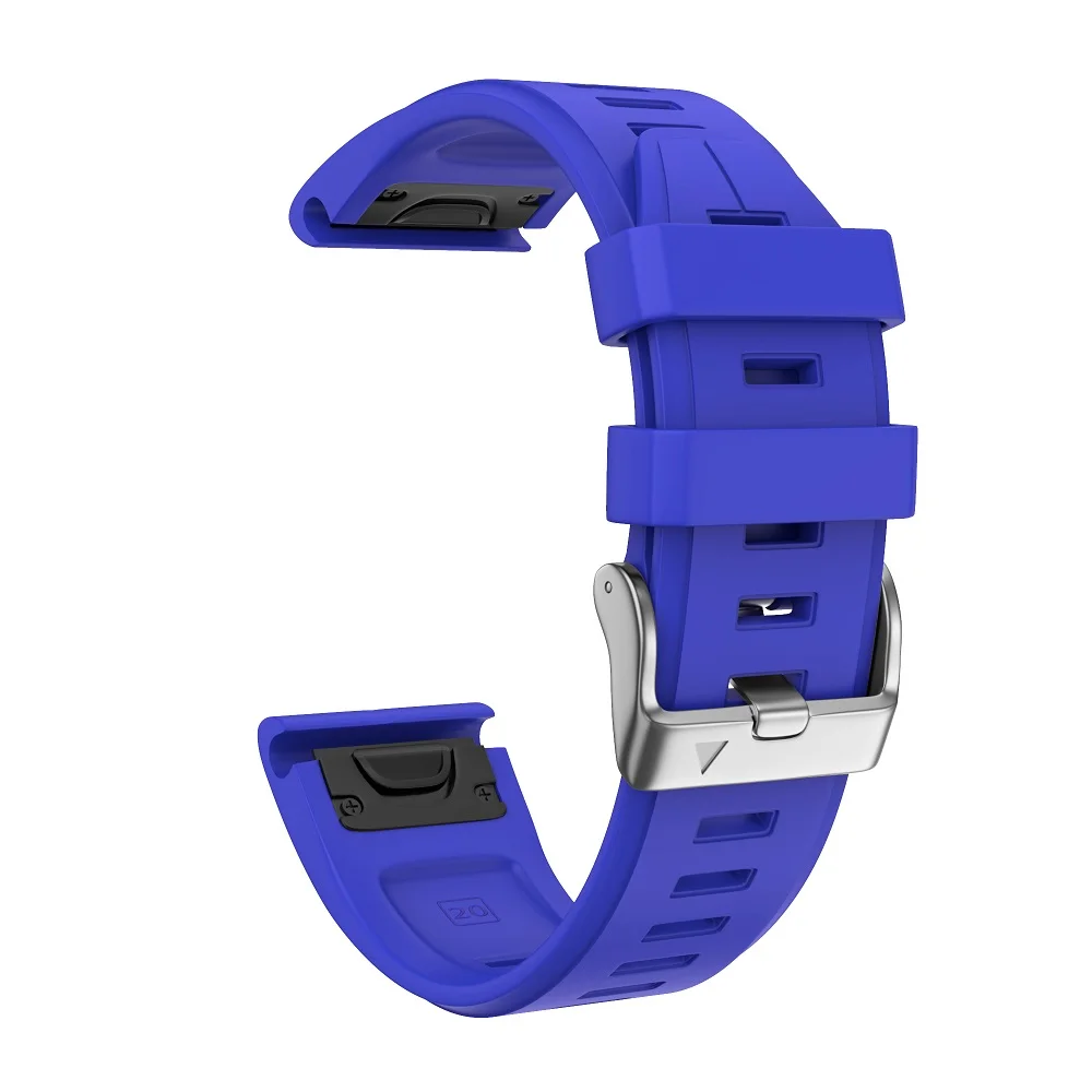 Royal blue 20 мм Ширина мягкий силиконовый быстросъемный ремешок для Garmin Fenix 5S полосы легко подходят браслет для Garmin Fenix 6 S/6 S Pro/5S Plus - Цвет ремешка: Royal blue