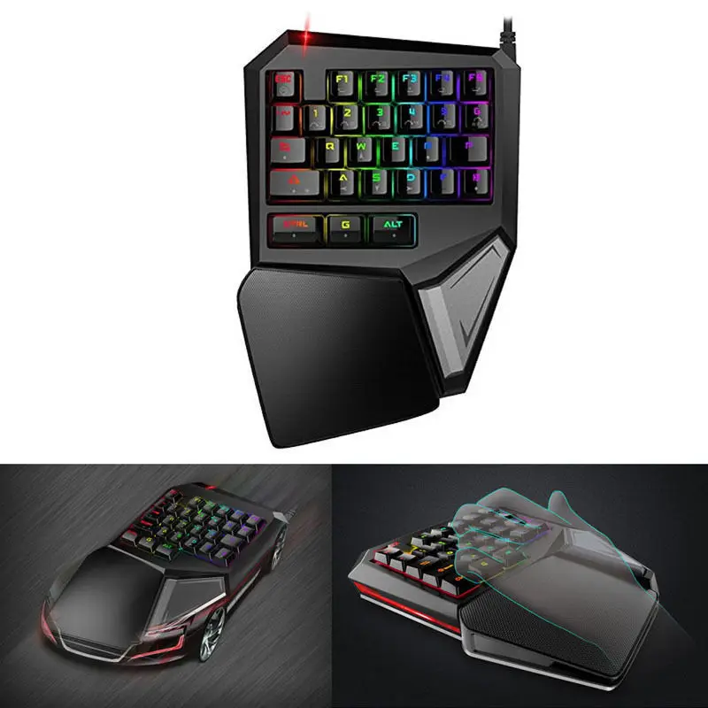 Проводная игровая клавиатура и мышь Delux T9 Pro односторонняя механическая