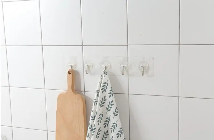 Органайзер для кухни ванной комнаты настенные крючки с наклейками подвешивания