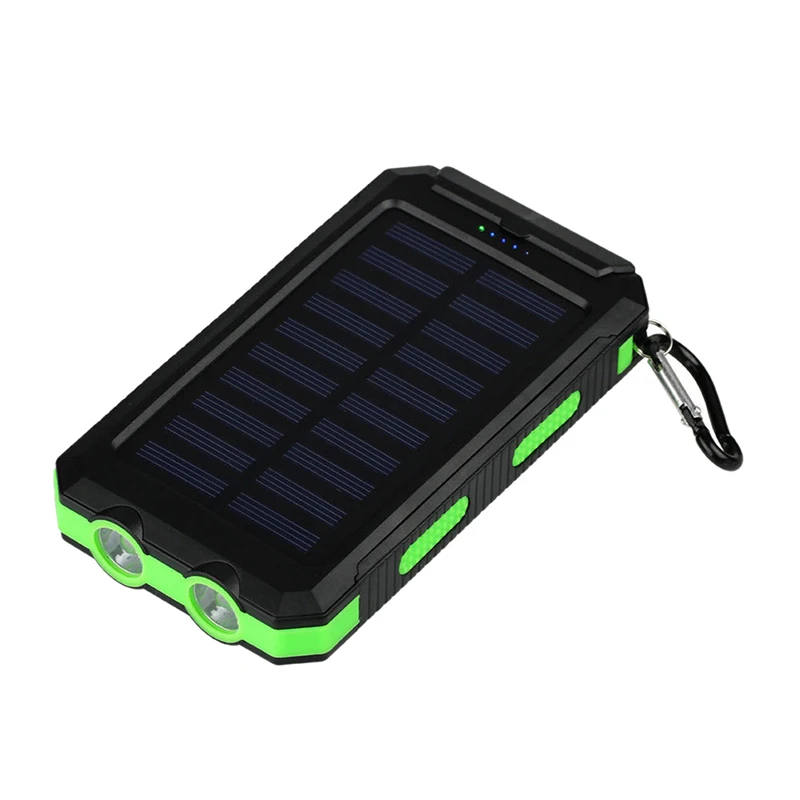 Green Водонепроницаемый светодиодный аккумулятор 50000 мА/ч с двумя портами usb+ без аккумулятора, самодельный внешний аккумулятор, чехол для зарядного устройства - Цвет: Green