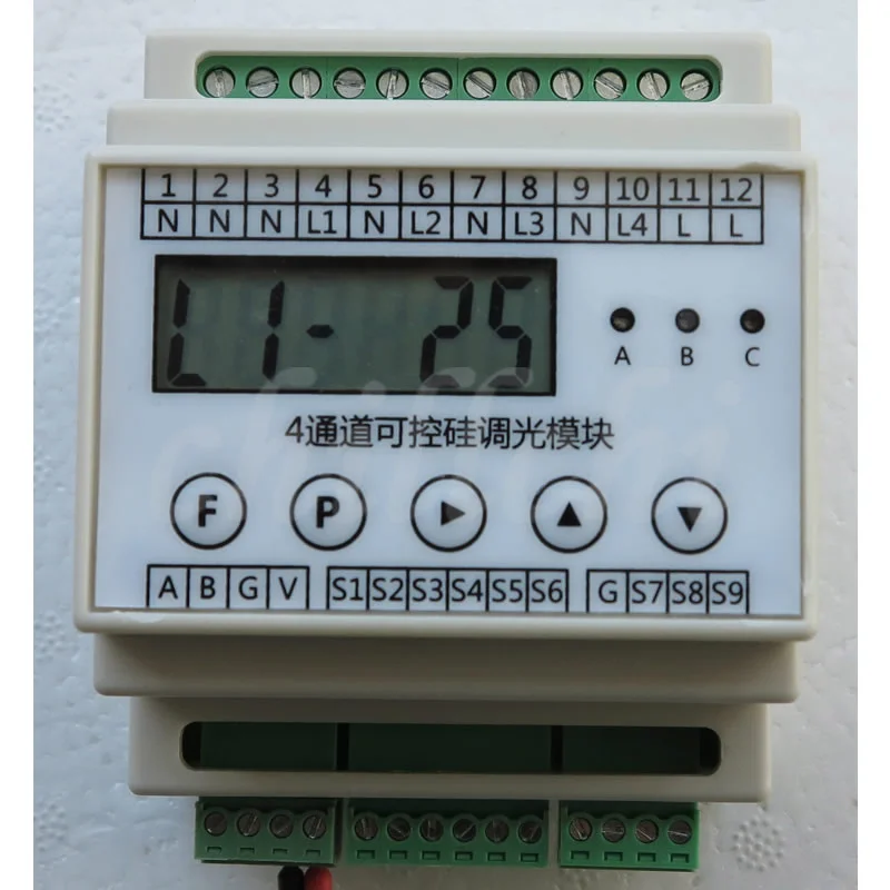 4 дорожный тиристорный диммер Модуль жидкокристаллический дисплей RS485 Modbus ЖК-дисплей, местное ручное управление RS485 пульт дистанционного управления