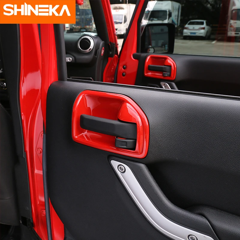 Внутренние молдинги SHINEKA для Jeep wrangler jk 2 двери внутренняя дверь чаша 2011 2017