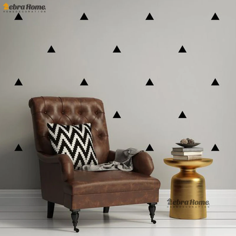 Золотая треугольная s образная настенная наклейка съемный домашний декор